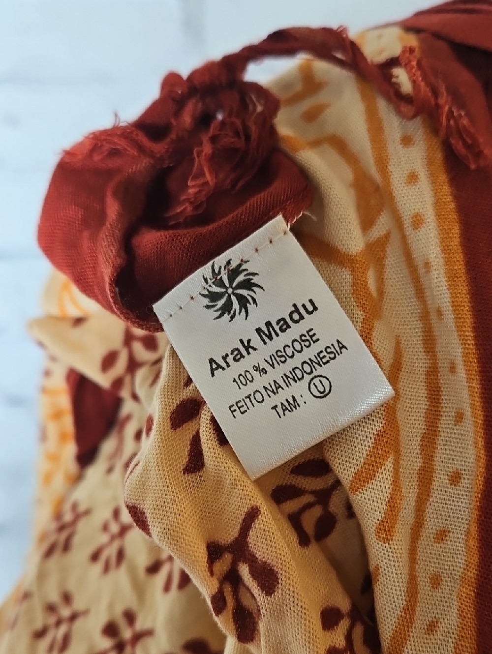 Arak Madu Boho Printed Fringed Blanket Scarf - Picture 4 of 4